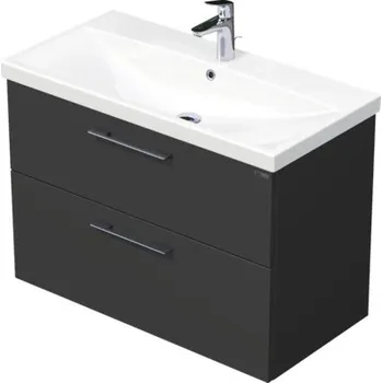 Koupelnový nábytek Koupelnová skříňka s umyvadlem Intedoor SANTE antracit matný 90 x 65 x 45 cm SA 90 2Z A3396