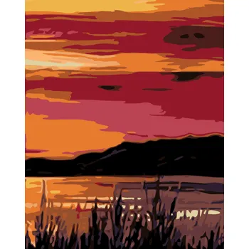 ZUTY Malování podle čísel - ČERVÁNKY NAD VODOU Rozměr: 40x50 cm, Rámování: vypnuté plátno na rám