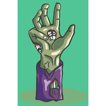 Malování podle čísel - Zombie ruka Velikost: 40x60cm, Rámování: Pouze srolované plátno
