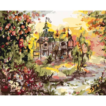 ZUTY Malování podle čísel - POHÁDKOVÝ DŮM Rozměr: 40x50 cm, Rámování: bez rámu a bez vypnutí plátna