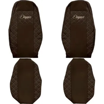 Potah sedadla Potahy sedadel ELEGANCE - pro vozidla VOLVO FH 4 (prod. od 2013) HNĚDÁ/ŠAMPAŇ