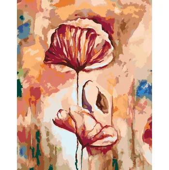 ZUTY Malování podle čísel - KVETOUCÍ VLČÍ MÁK Rozměr: 40x50 cm, Rámování: bez rámu a bez vypnutí plátna