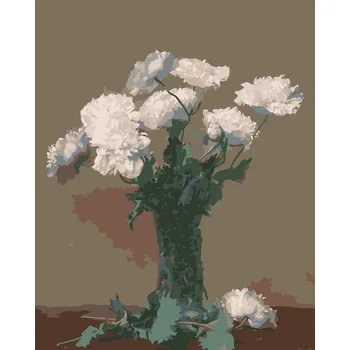 ZUTY Malování podle čísel - PIVOŇKY (HENRI FANTIN-LATOUR) Rozměr: 40x50 cm, Rámování: bez rámu a bez vypnutí plátna