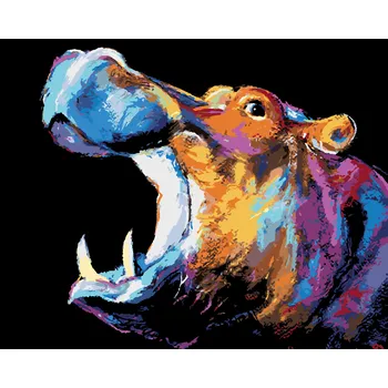 ZUTY Malování podle čísel - BAREVNÝ HROCH II Rozměr: 40x50 cm, Rámování: bez rámu a bez vypnutí plátna