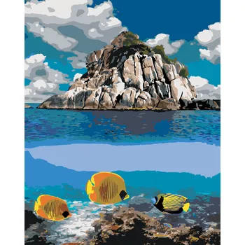 ZUTY Malování podle čísel - TROPICKÝ RÁJ V THAJSKU Rozměr: 40x50 cm, Rámování: bez rámu a bez vypnutí plátna