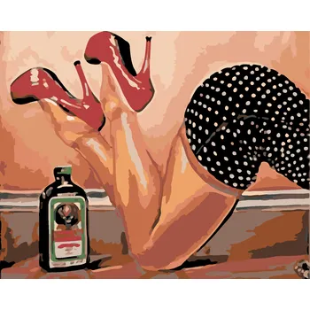 ZUTY Malování podle čísel - SVŮDNÉ NOHY A JAGER Rozměr: 40x50 cm, Rámování: bez rámu a bez vypnutí plátna