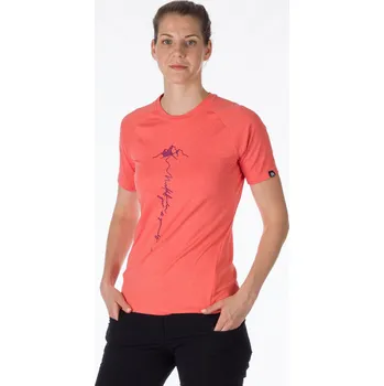 Dámské oblečení Northfinder Dámské tričko aktivní z recyklovaných materiálů MISHA, rudá, XL