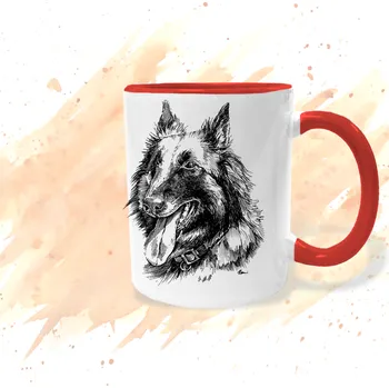 Hrnek - Belgický ovčák Barva: Červená