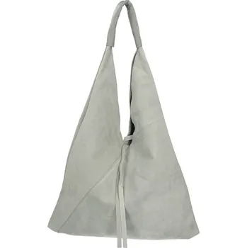 Kabelka Kožená velká dámská kabelka Alma světle šedá