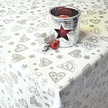 ubrus Vánoční ubrusy - Perníky - bílé 38x38