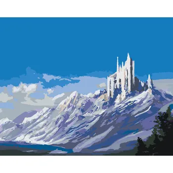 ZUTY Malování podle čísel - ZÁMEK V HORÁCH Rozměr: 40x50 cm, Rámování: bez rámu a bez vypnutí plátna