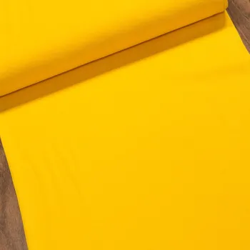 Žebrovaný bavlněný úplet 6201 0035 jemný / hladký, žlutý, š.35cm (látka v metráži)