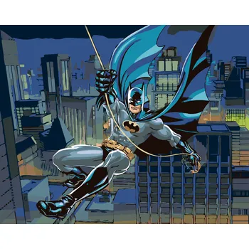 ZUTY Malování podle čísel - BATMAN OCHRÁNCE GOTHAMU Rozměr: 40x50 cm, Rámování: bez rámu a bez vypnutí plátna