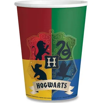 Party dekorace Amscan Papírové kelímky Harry Potter - objem 0,25 l, 8 ks