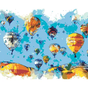 ZUTY Malování podle čísel - MALOVANÉ BALONY Rozměr: 40x50 cm, Rámování: bez rámu a bez vypnutí plátna