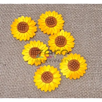 Slunečnice filcová samolepicí (6 ks) - žlutá