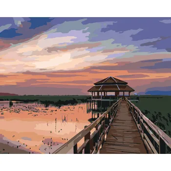 ZUTY Malování podle čísel - THAJSKÁ KRAJINA Rozměr: 80x100 cm, Rámování: bez rámu a bez vypnutí plátna