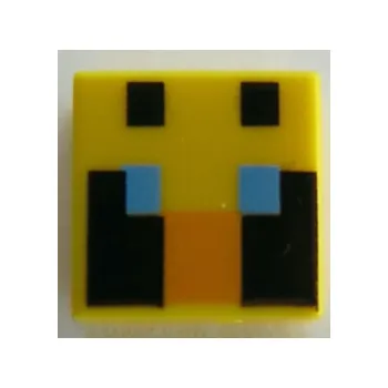 Stavebnice LEGO 3070bpb201 Yellow Tile 1 x 1 with Passive Bee Eyes Minecraft Pixelated (Žlutá dlaždice 1 x 1 s drážkou s pasivníma včelíma očima Minecraft Pixelated)