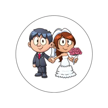 Jedlá dekorace na dort NOVOMANŽELÉ, VARIANTA Jedlý papír 1754