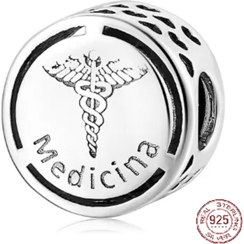Přívěsek Charm Sterlingové stříbro 925 Medicína, symbol korálek na náramek zaměstnání