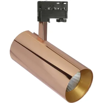 Bodové svítidlo LED lištový reflektor Branta 19W 2660 lm 4000K Ra80 24°, třífázový adaptér, zlatý