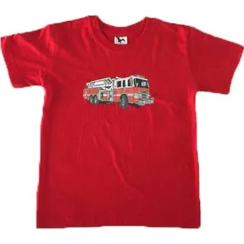 Chlapecké tričko Dětské triko auto Hasiči Barva: Tmavě-modrá, Velikost: 6 let / 122 cm