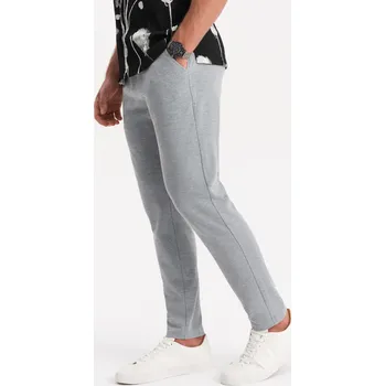 Pánské kalhoty Ombre Clothing Pánské kalhoty joggers Avawn světle šedá L V1 OM - PACP - 116