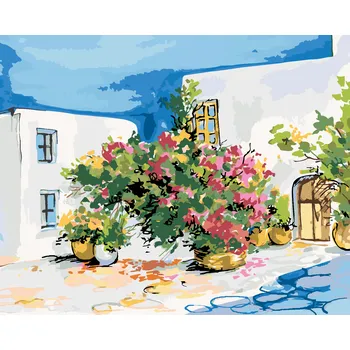 ZUTY Malování podle čísel - KYTICE KVĚTIN NA PARAPETU Rozměr: 40x50 cm, Rámování: bez rámu a bez vypnutí plátna