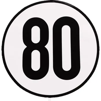 Přívěs k motorovému vozidlu DEMA Rychlostní nálepka 80 km/h, 200 mm