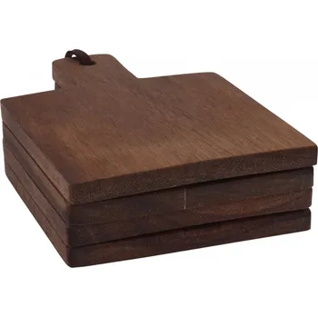 Kuchyňské prkénko Podložka dřevo 4 ks 10x14 cm
