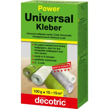 Průmyslové lepidlo Decotric Lepidlo univerzální Power na papírové, vinylové, vliesové tapety - 500 g