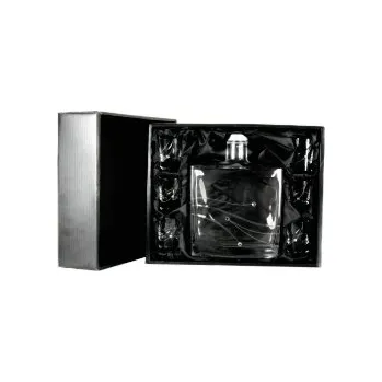 Sklenice Sada Crystal dekor 2- fl.Jens 0.70 + 6 skleniček s obtiskom Swarovski + karton roznej farby +uzáver