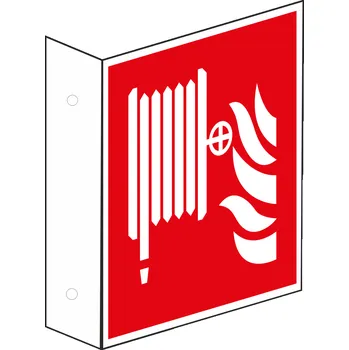 Praporková značka - Požární hadice "L" plast 3 mm 150x150x40mm