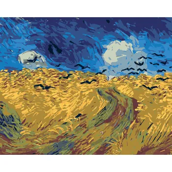 ZUTY Malování podle čísel - POLE S HAVRANY (VINCENT VAN GOGH) Rozměr: 40x50 cm, Rámování: bez rámu a bez vypnutí plátna