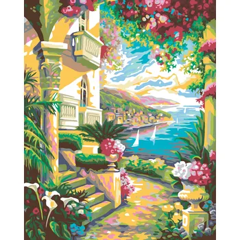 ZUTY Malování podle čísel - ROZKVETLÉ MOŘE Rozměr: 40x50 cm, Rámování: vypnuté plátno na rám