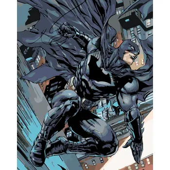 ZUTY Malování podle čísel - BATMAN A ROZEVLÁTÝ PLÁŠŤ Rozměr: 40x50 cm, Rámování: bez rámu a bez vypnutí plátna