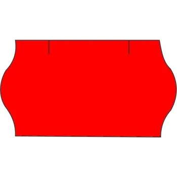 Samolepící etiketa Cenové etikety na kotoučku 22x12 mm CONTACT - signální červené, 42ks