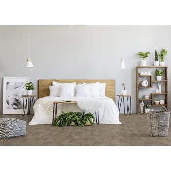 pvc podlaha PVC Gerflor HQR 2219 Rough Chocolate (HQR 1788 Harlem Light Grey)