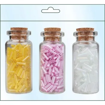 Dětské navlékací korálky Korálky mix barev v lahvičce, 3 x 8 g