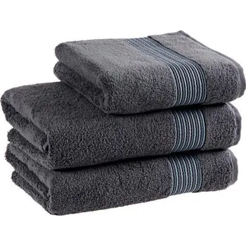 Ručník Škodák Luxusní froté ručník Micro Exklusiv 50x100cm - tmavě šedý s pruhy - Luxusní froté ručník Micro Exklusiv 50x100 cm - tmavě šedý s pruhy