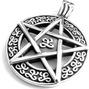 Přívěsek Steel Jewelry Přívěsek pentagram z chirurgické oceli PR150316 dárkové balení zdarma
