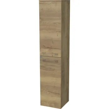 Koupelnový nábytek Koupelnová skříňka vysoká Intedoor SANTE dub světlý 35 x 161,8 x 35 cm SA SV 35 2D P 80