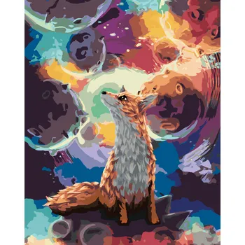 ZUTY Malování podle čísel - MALÝ PRINC LIŠKA Rozměr: 40x50 cm, Rámování: bez rámu a bez vypnutí plátna