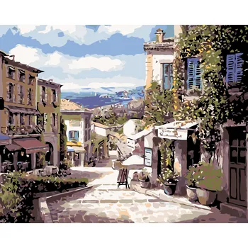 ZUTY Malování podle čísel - KOUSEK K MOŘI Rozměr: 40x50 cm, Rámování: bez rámu a bez vypnutí plátna