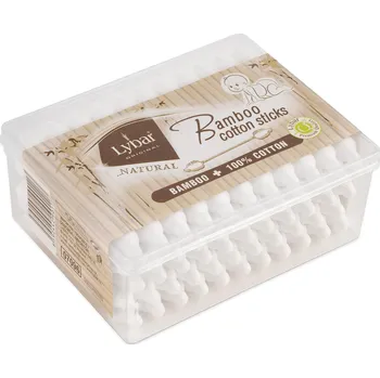 Vatová tyčinka Lybar bambusové vatové tyčinky dětské 55 ks