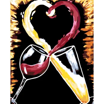 ZUTY Malování podle čísel - SKLENIČKY Rozměr: 80x100 cm, Rámování: vypnuté plátno na rám