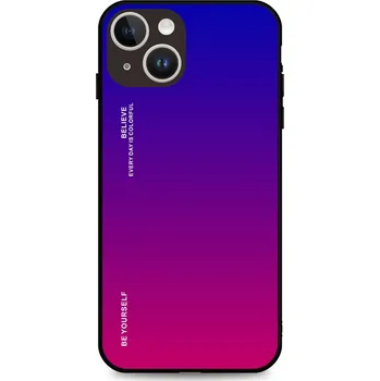 Pouzdro na mobilní telefon Kryt iPhone 15 pevný duhový fialový (obal neboli pouzdro na iPhone 15)