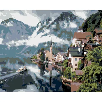 ZUTY Malování podle čísel - HALLSTATT Rozměr: 40x50 cm, Rámování: bez rámu a bez vypnutí plátna