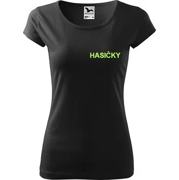 Dámské tričko HASIČKY Barva: Černá, Velikost: XXXL