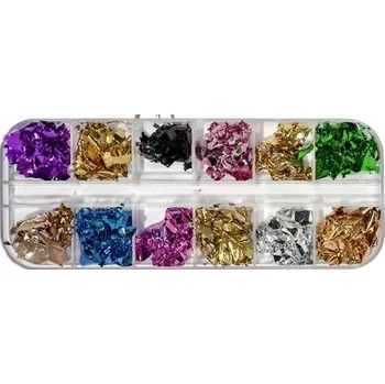 Fólie - dekorační alobal Mix color box 12 ks